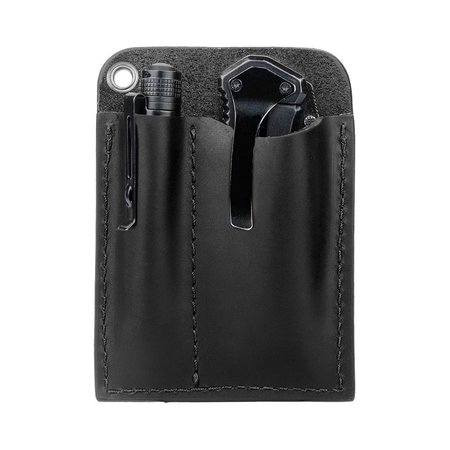 1791 EVERYDAY CARRY Leather Pocket Tool Organizer for Multitool, Pen / Pen Light, Cash / Cards for Pocket Carry WEB-PK-ORG-BLK-A